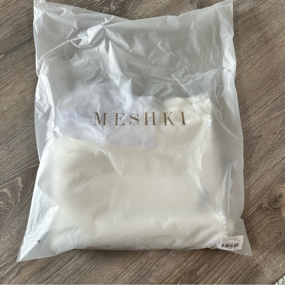 Meshki White Mini Dress with Pearl Details - Picture 5 of 12